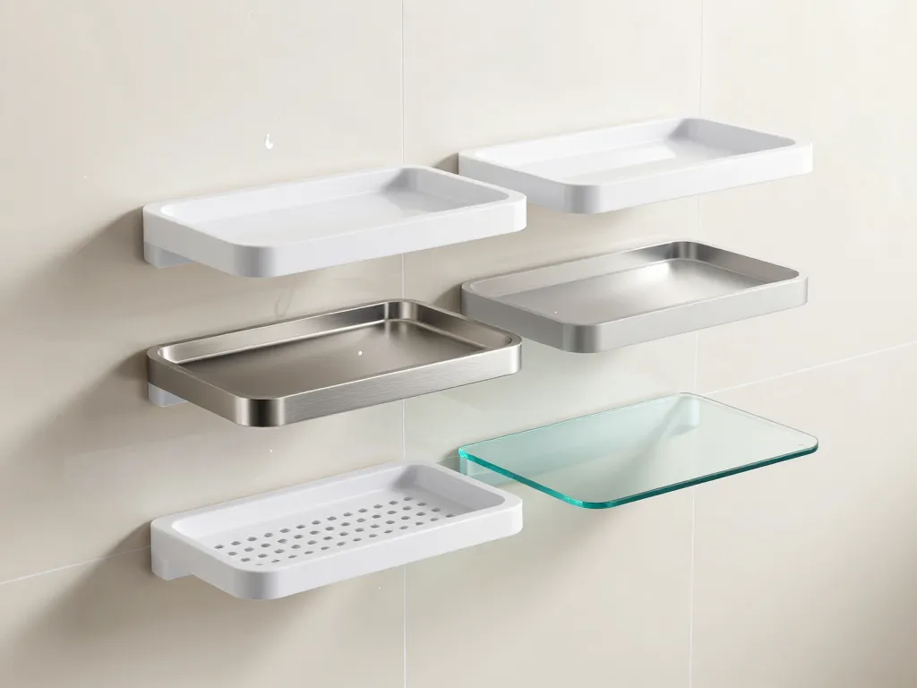 Comparatif etagere douche plastique inox aluminium verre