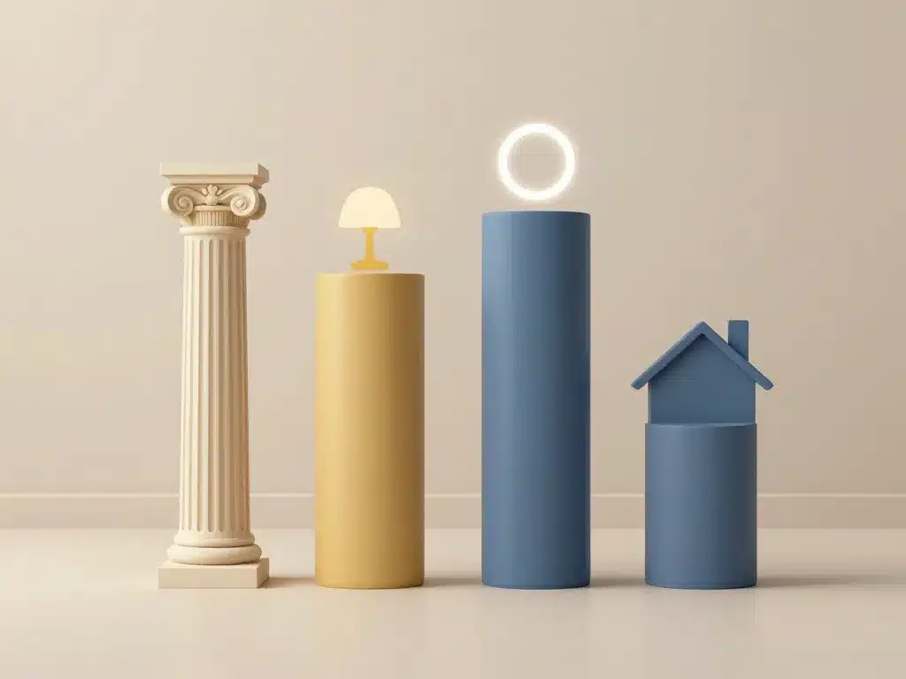 Métaphore visuelle des époques illustrant plafond hauteur standard