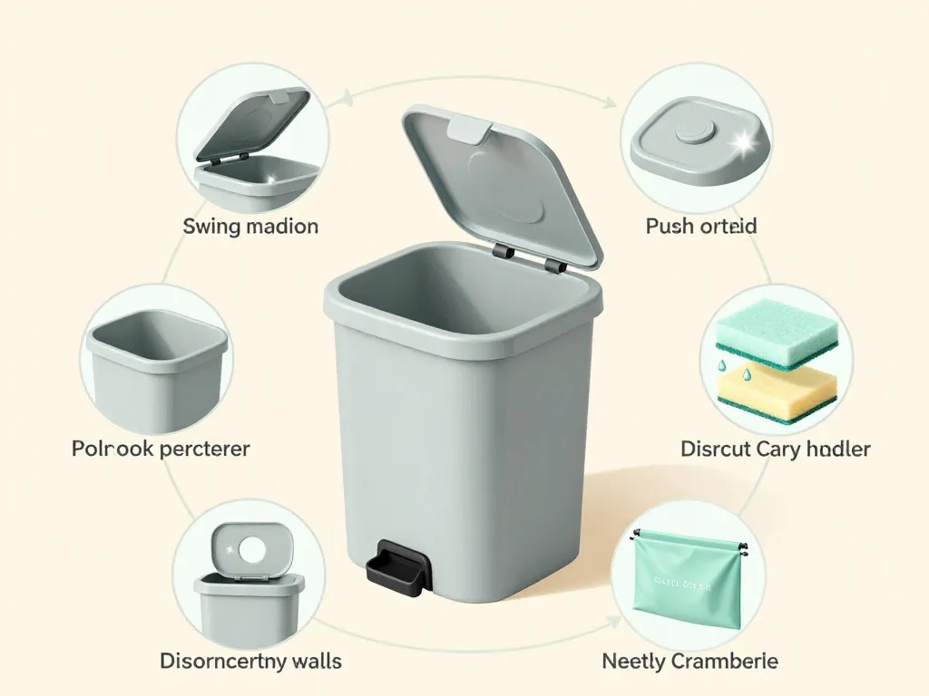 poubelle de table fonctionnalités et entretien facile