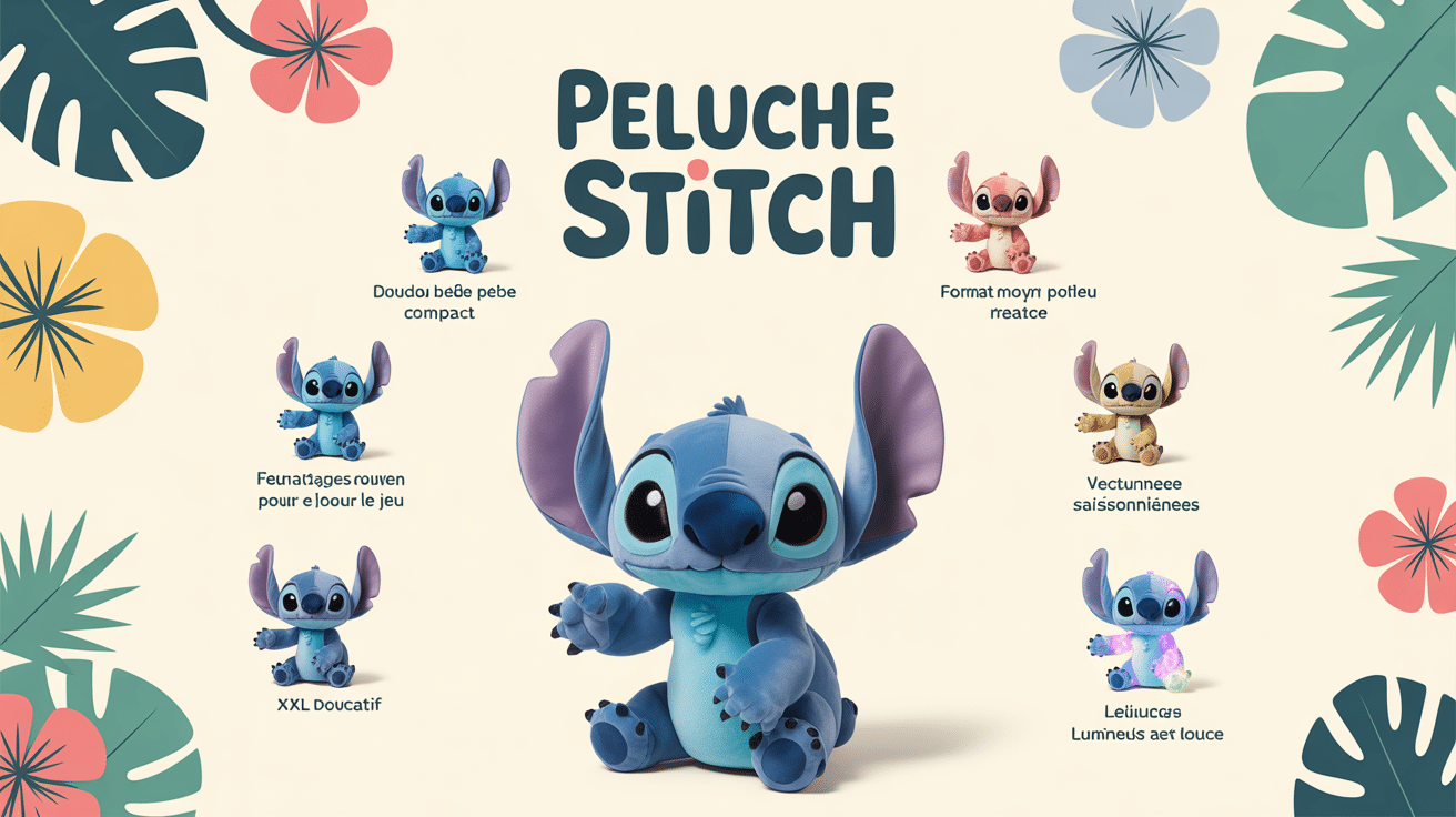 stitch peluche guide d’achat, variantes et tailles