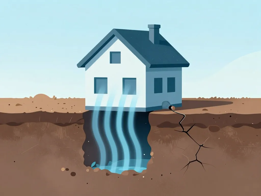 Illustration vide sanitaire protection humidité et fissures