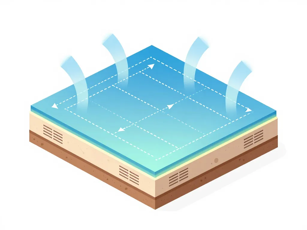 Schéma vide sanitaire ventilation croisées isolation plancher