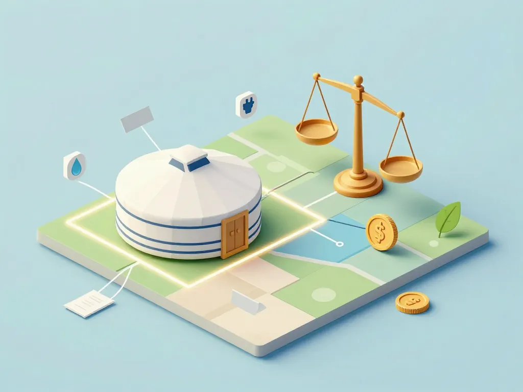 Schéma yourte réglementation, urbanisme et taxes