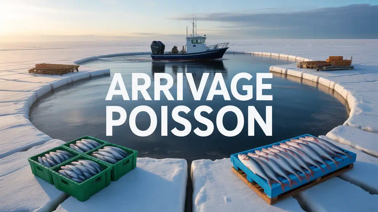 Illustration chaîne logistique arrivage poisson frais