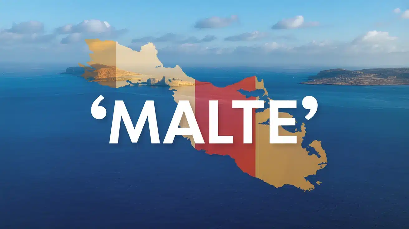 Illustration vectorielle de l'archipel de Malte en Méditerranée