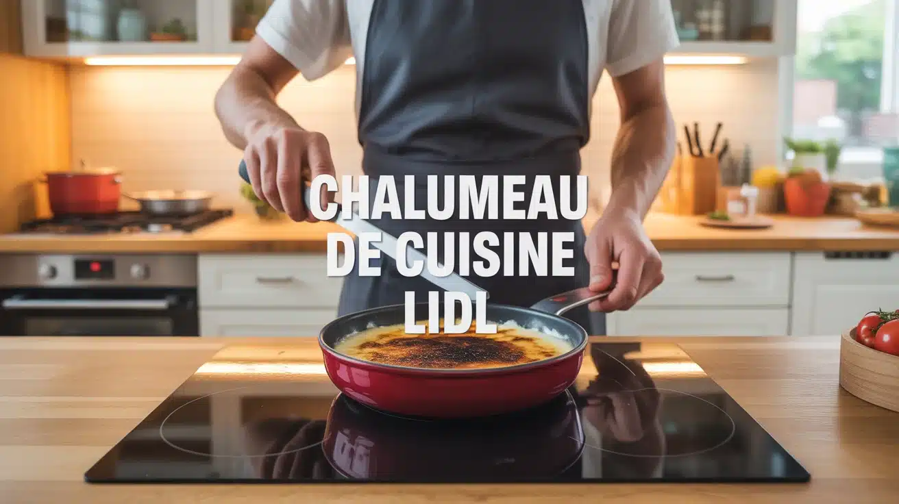 Chalumeau de cuisine Lidl caramélisant une crème brûlée