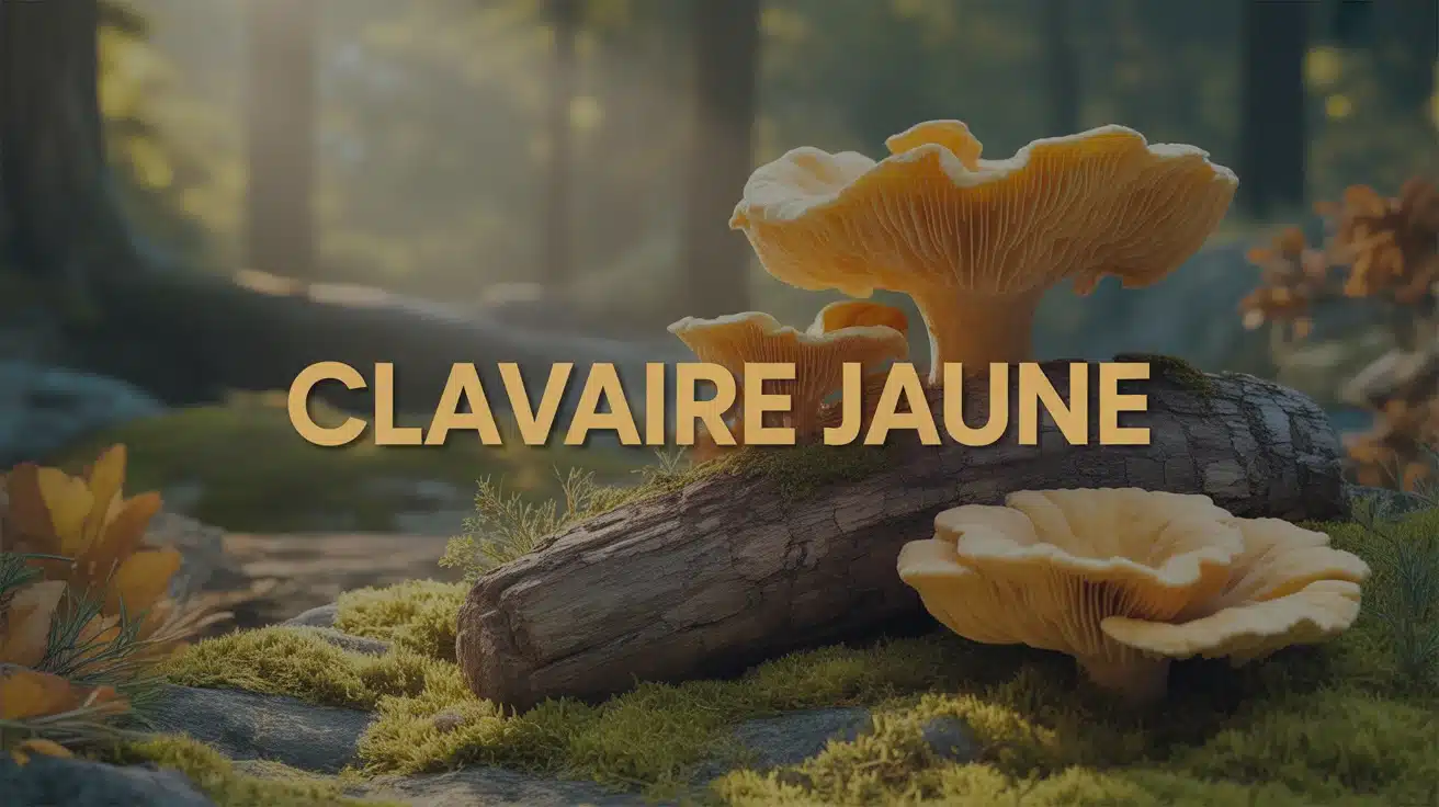 Clavaire jaune champignon corallien en sous bois automnal
