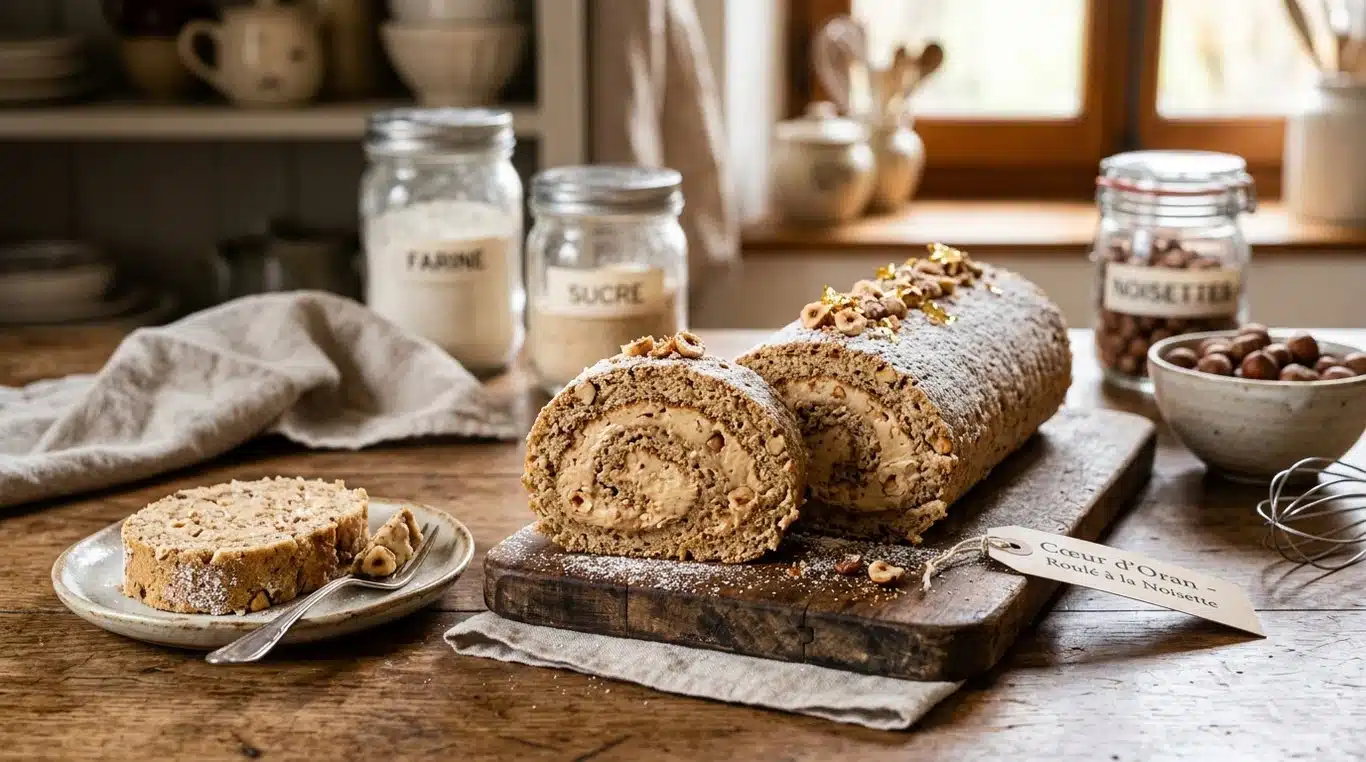 Gâteau roulé Cœur d'Oran à la pâte à tartiner