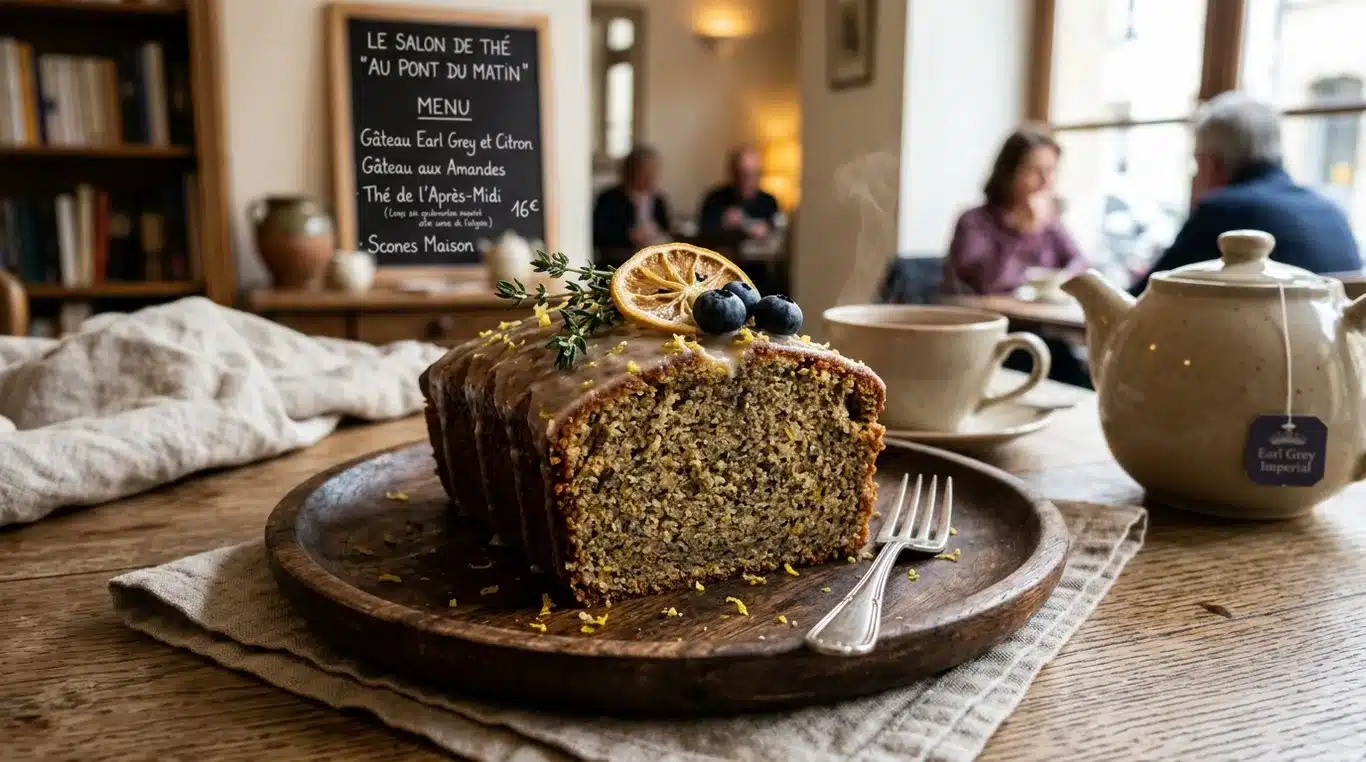 Cake à l'Earl Grey et au citron, spécialité gourmande lyonnaise