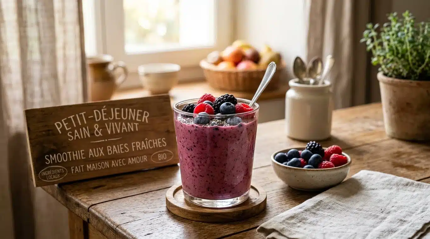 Smoothie sain et énergisant pour le petit déjeuner