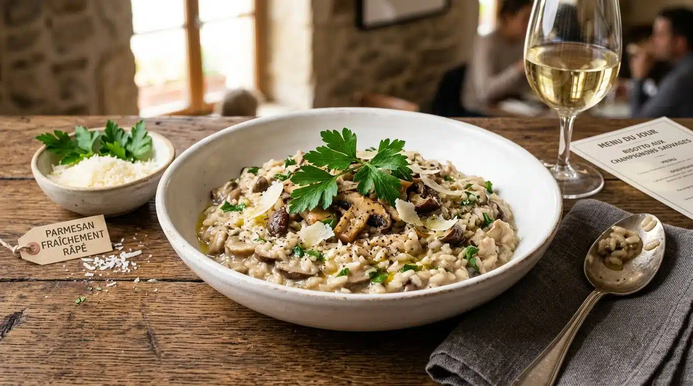 Risotto crémeux aux champignons