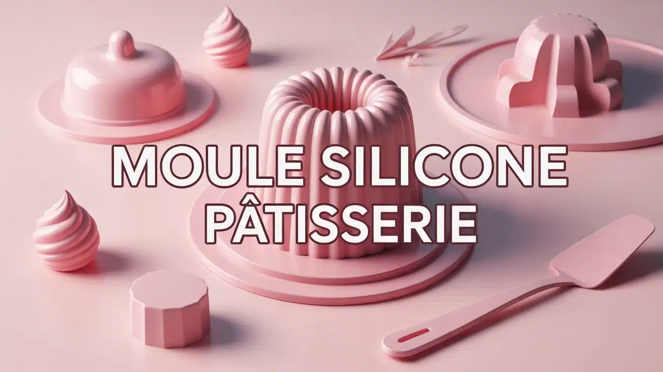 Illustration moule silicone pâtisserie moderne colorée