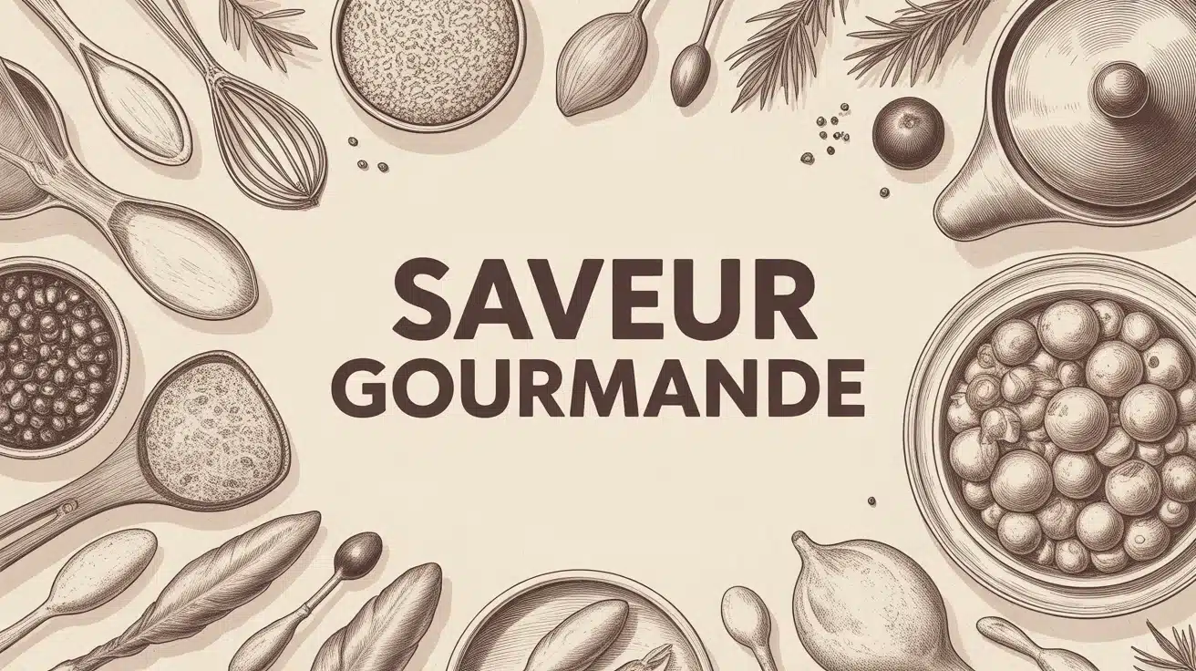 Illustration vectorielle saveur gourmande avec produits et savoir-faire artisanal