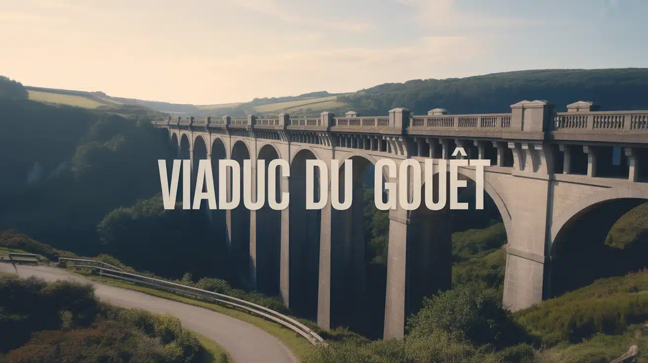 Illustration vectorielle du viaduc du Gouët en Bretagne