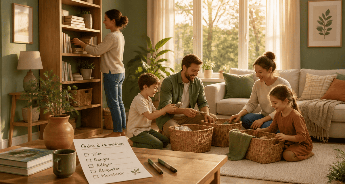 Aide rangement maison salon famille