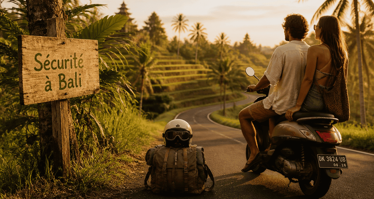 bali pays dangereux couple scooter route