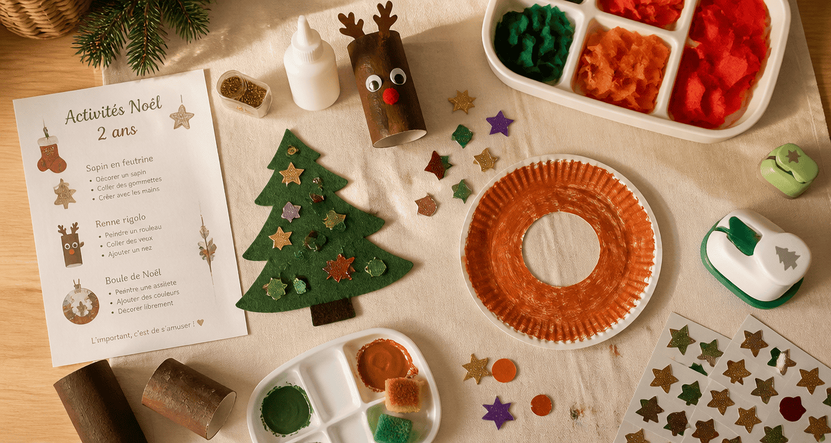Bricolage de Noël pour petit de 2 ans matériel sensoriel