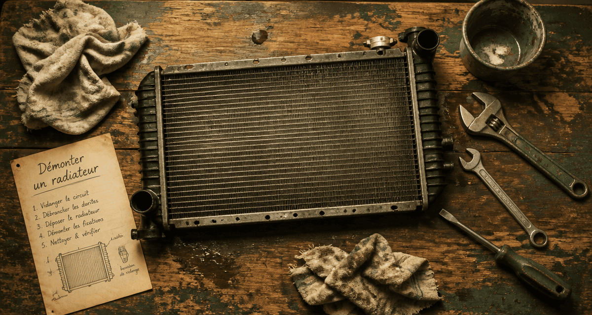 comment demonter radiateur outils sur plan de travail