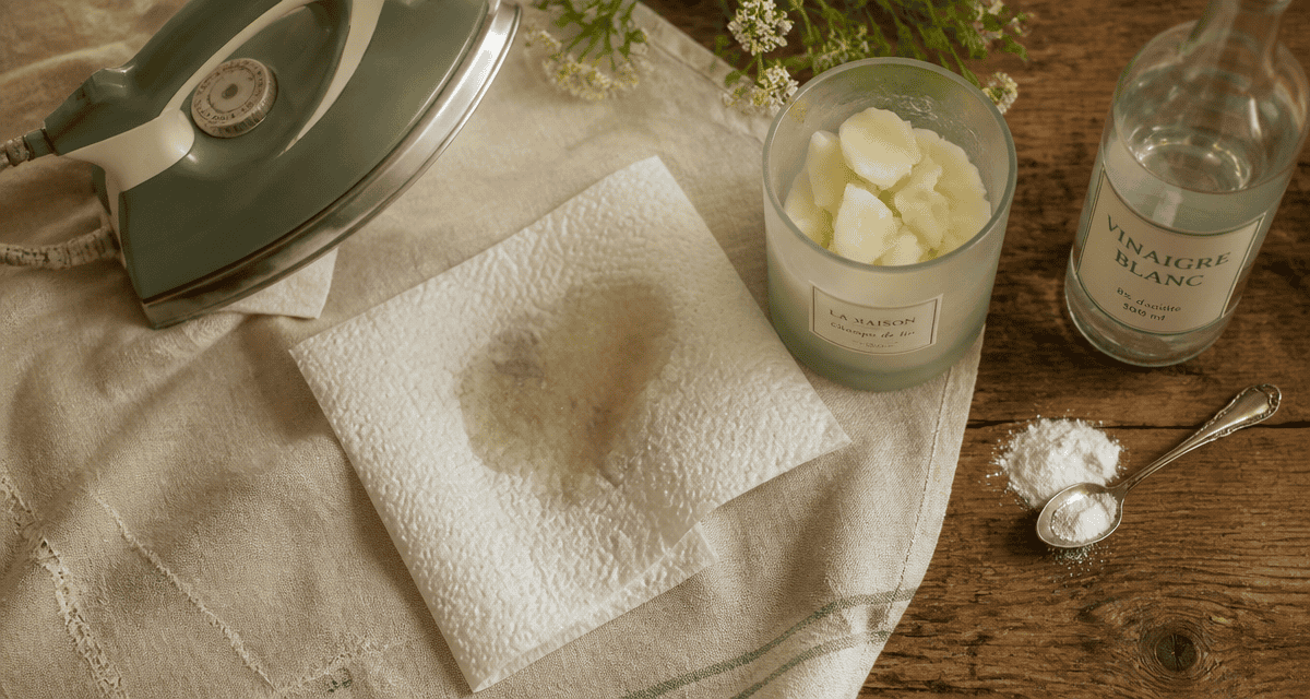 comment enlever cire de bougie sur table et verre