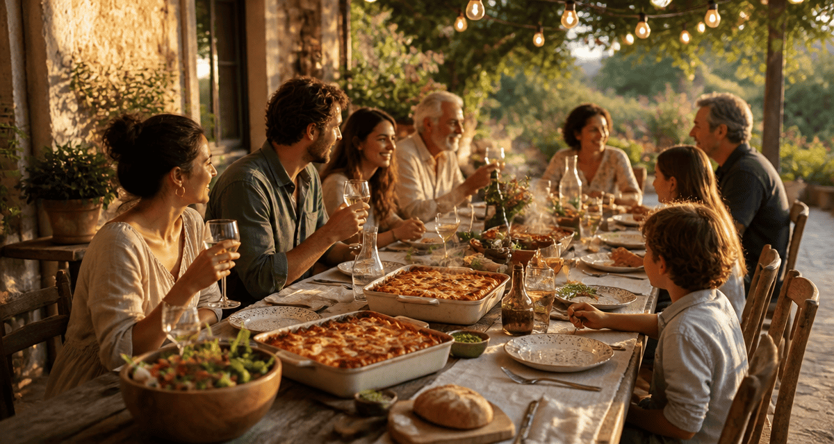 Grande tablée recette 10 personnes en extérieur