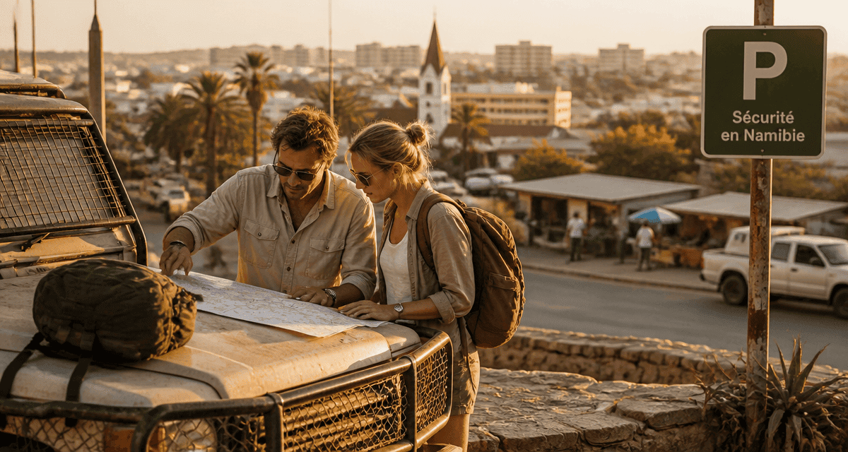 namibie tourisme dangereux couple carte 4x4 windhoek