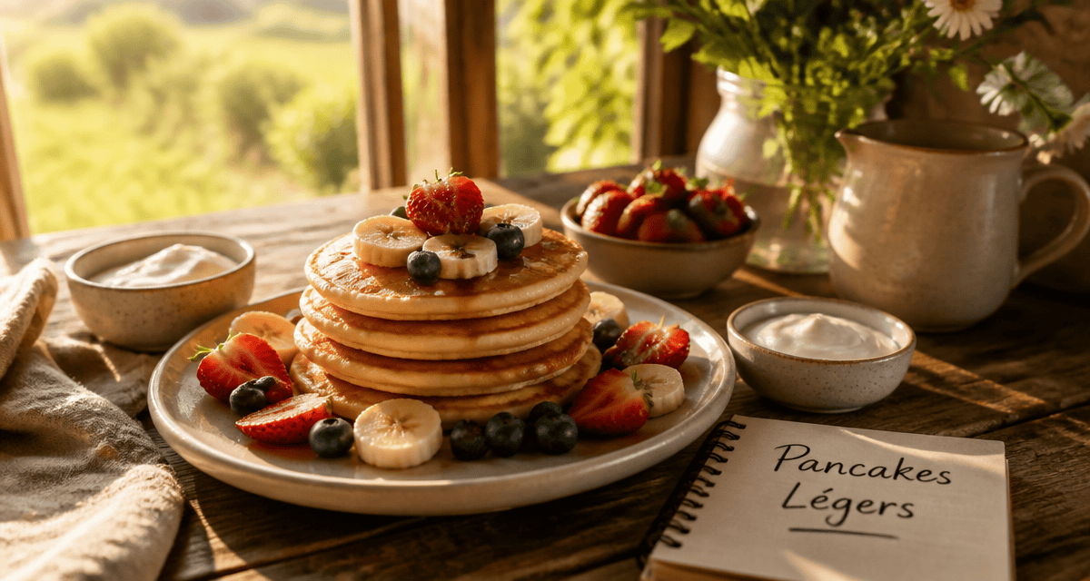pancake peu calorique moelleux avec fruits