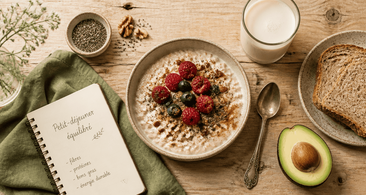 Petit dej équilibré recette avec overnight oats fruits rouges