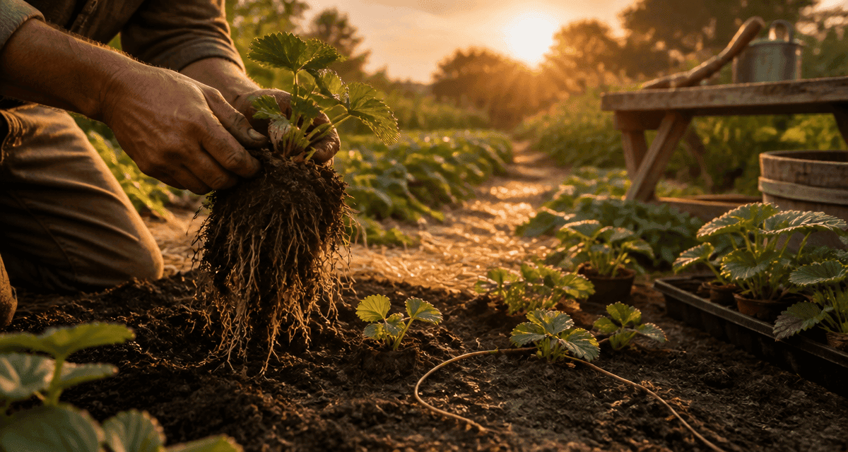 que faire des vieux fraisiers au potager