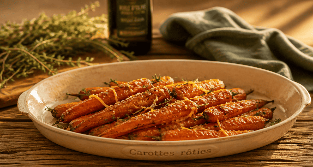 recette carotte rôties au miel et thym