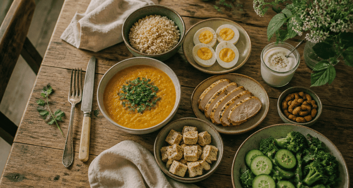 repas riche en proteine dejeuner sain