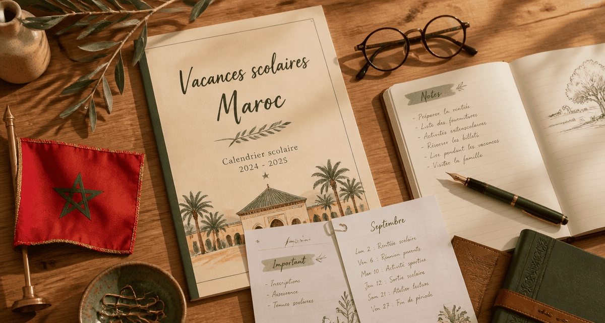 Vacance scolaire Maroc calendrier bureau