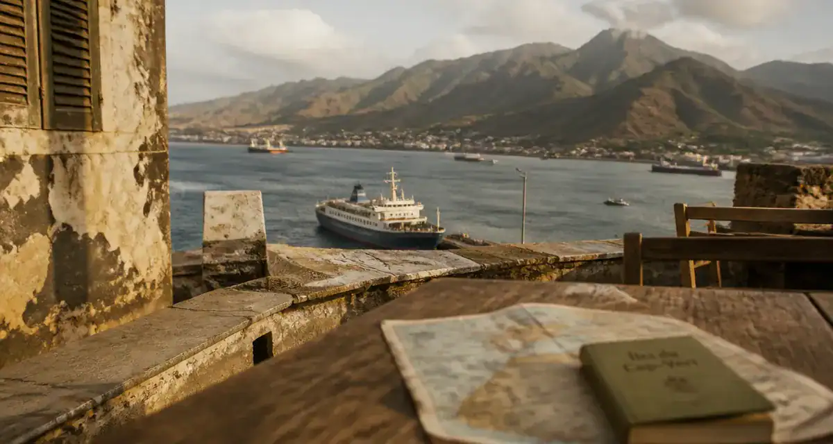 Cap vert quelle ile choisir : Mindelo, vue baie et ferry
