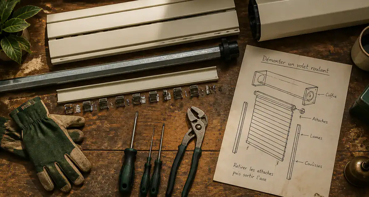 démonter volet roulant manuel outils