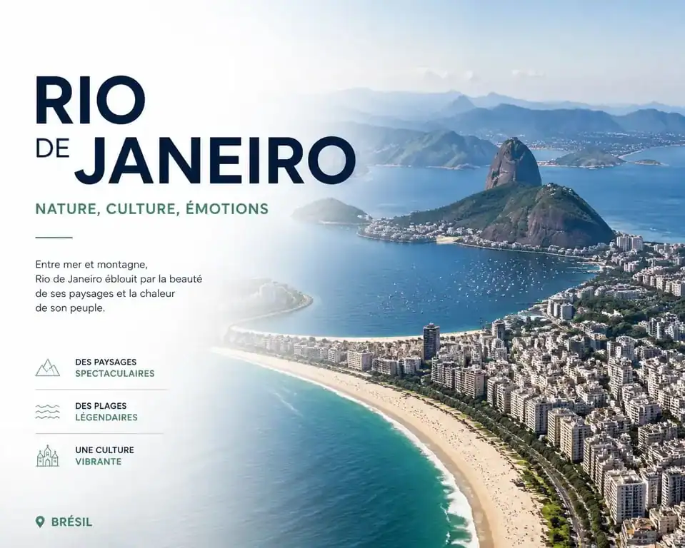 Vue panoramique de Rio de Janeiro pour un voyage depuis Paris