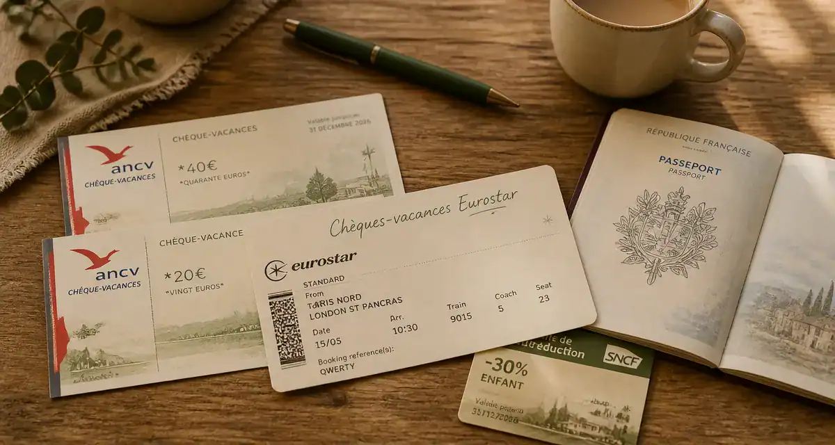 eurostar et cheques vacances billets et passeport