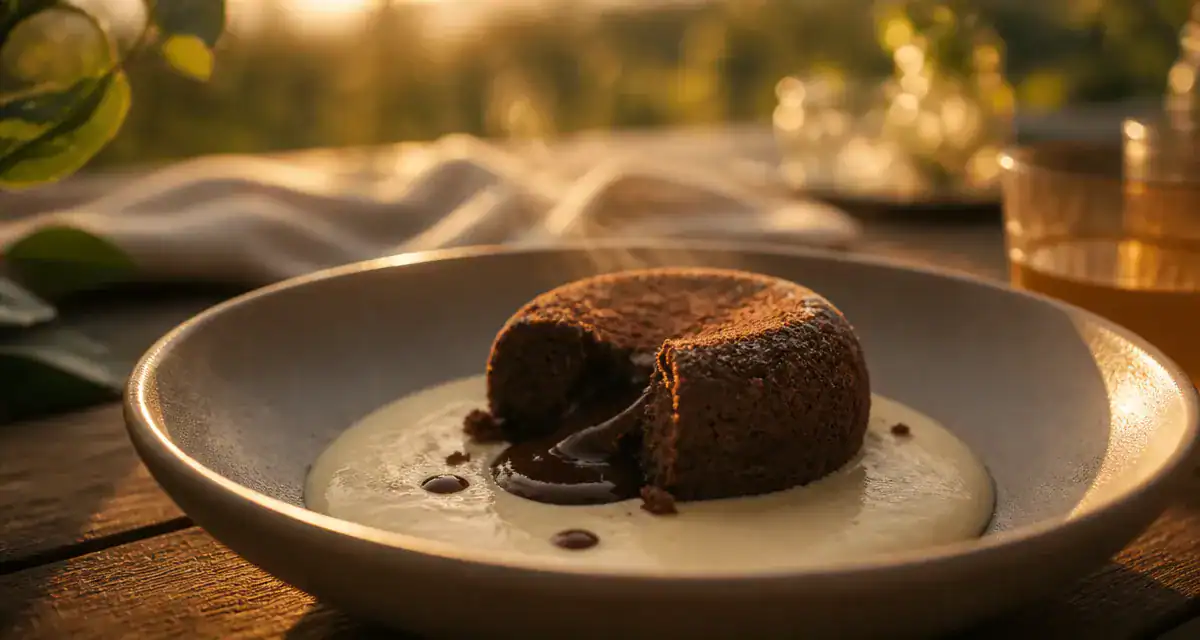 Gâteau pour accompagner une crème anglaise : fondant au chocolat coulant