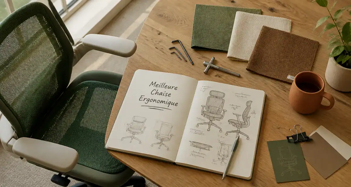 meilleur chaise ergonomique 2025 flat lay bureau