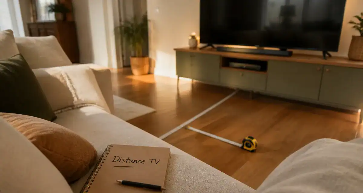 Quelle distance entre TV et canapé : mètre ruban et confort visuel