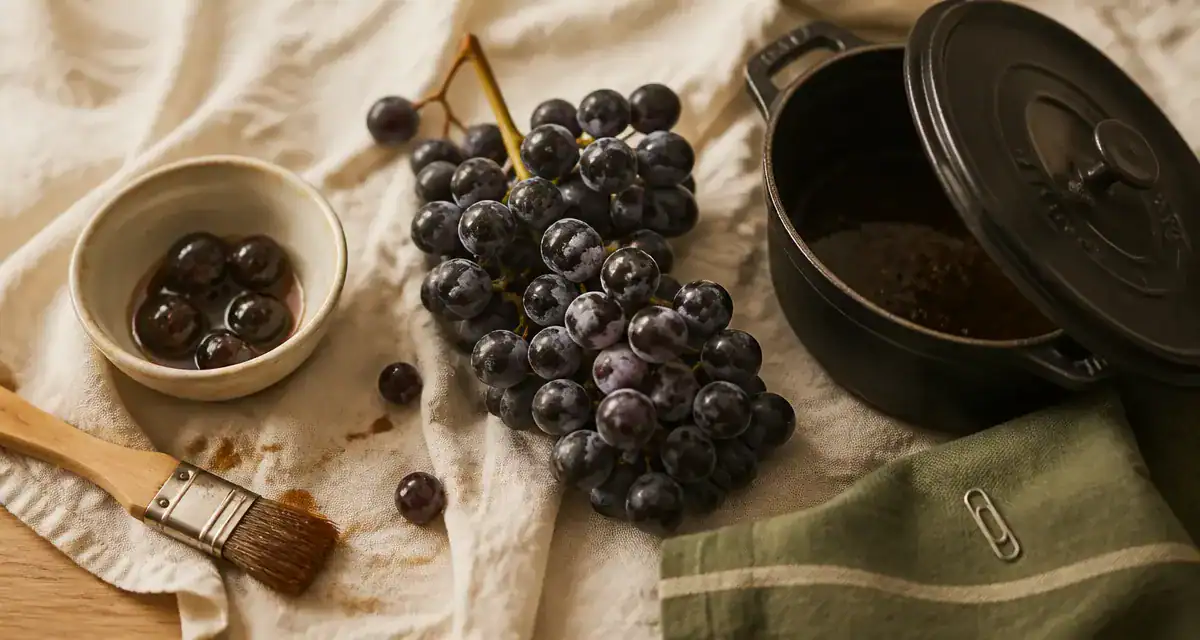 Recette au raisin : grappe de raisin Muscat pour cuisine sucrée et salée