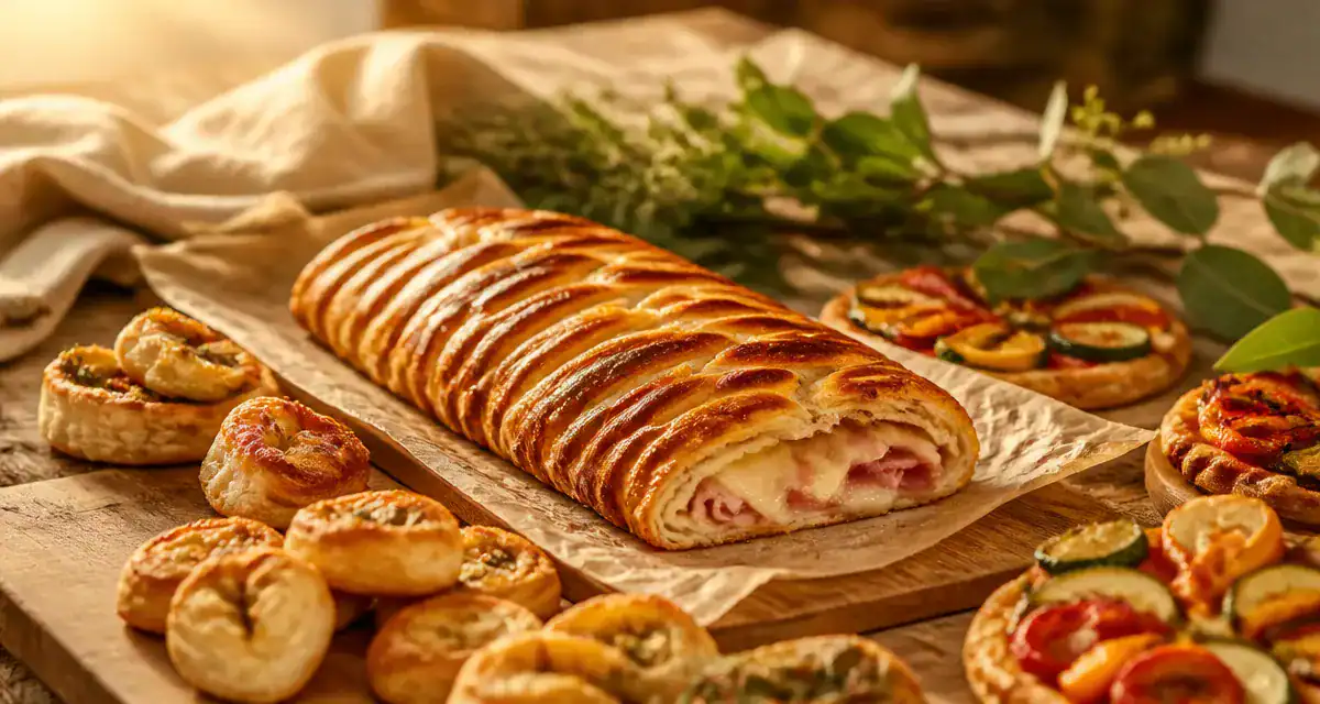 recette avec de la pate feuilletee feuillete tresse jambon fromage