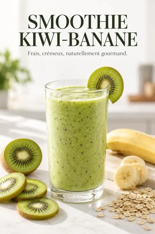 Que faire avec des kiwi : smoothie kiwi-banane anti-gaspillage